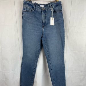 Good American High Waist Raw Hem Jeans Size 15
